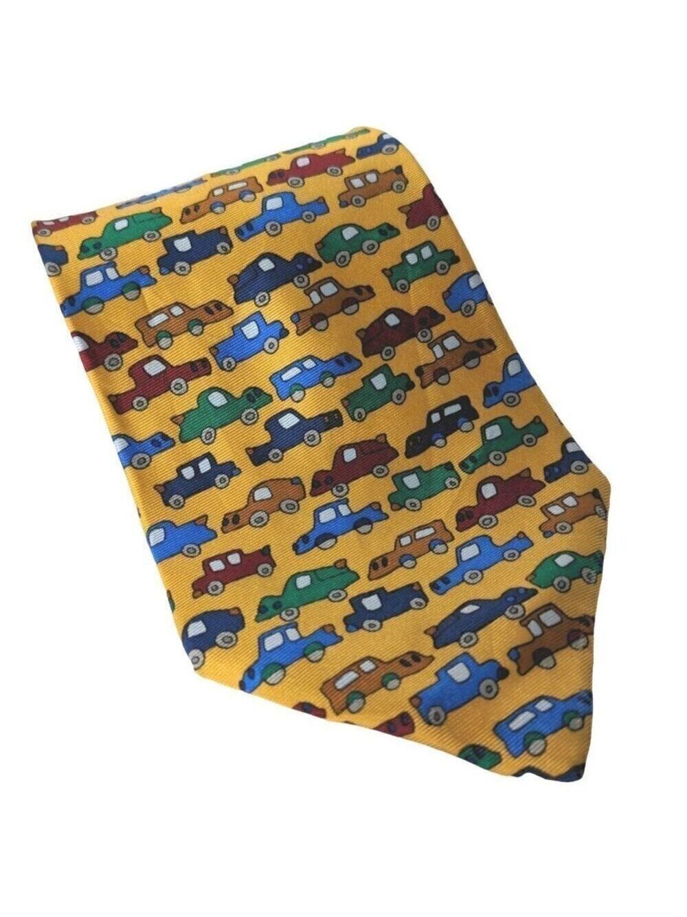 Save The Children Silk Multicolor Cars Necktie